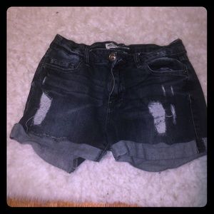 Dark blue jean shorts